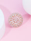 Rose Gold-Plated Cubic Zirconia Studded Finger Ring