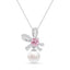 Clara 925 Sterling Silver Pearl Pendant Necklace with Chain | Platinum Plated | Minimal Daily Wear | Gift for Women & Girls