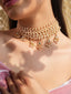Varnika Gold Plated Pearl Beaded Layered Choker Necklace