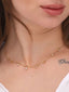 Gold-Plated Stainless Steel Cubic Zirconia Stone Studded Chain