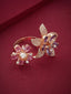 Women Gold-Plated Cubic Zirconia Finger Ring
