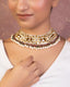 Harveen Necklace And Nimish Long Earrings Jadau Polki Set