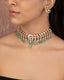 Misbha Choker And Dhanvika Tops Polki And Diamond Set