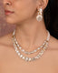 Shilpa Necklace And Taranum Long Earrings Polki And Diamond Set