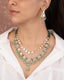 Rumi Necklace And Clea Long Earrings Polki And Diamond Set