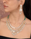 Faye Necklace And Azura Long Earrings Polki And Diamond Set