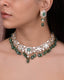 Hiteshi Necklace And Sara Long Earrings Polki And Diamond Set