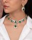 Ruhi Necklace And Formee Long Earrings Polki And Diamond Set