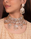 Goenka Choker And Nia Long Earrings Polki And Diamond Set