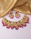 Savita Necklace And Neysa Long Earrings Polki Set