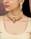 Ziya Necklace And Gia Long Earrings Polki Set