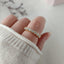 Simulated Diamond Moissanite Pave Ring: 14k Gold Plated Engagement Ring