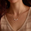 Dainty Diamond Flower Necklace,