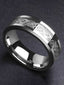 Men Set Of 2 Silver-Plated Band Finger Rings