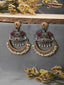 Rhodium-Plated Pearl & American Diamond Drop Earrings
