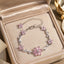 Pink Silver tone Flower Bracelet