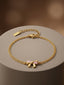 18k Gold Plated Ribbon Stainless Steel Waterproof & Anti-Tarnish Chain Bracelet