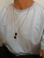 Men Silver-Plated Brass Chain With Sunglasses Pendant