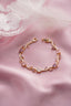 Gold Pastel Tulip Floral Bracelet