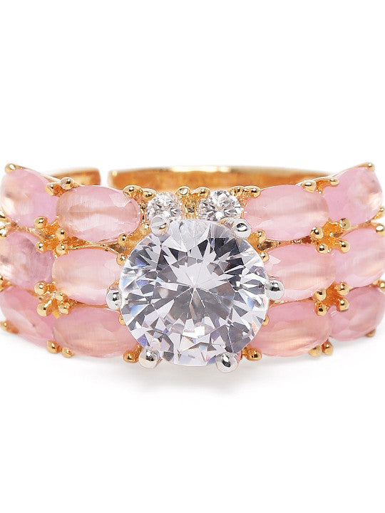 Gold-Plated Adjustable Finger Ring Main image