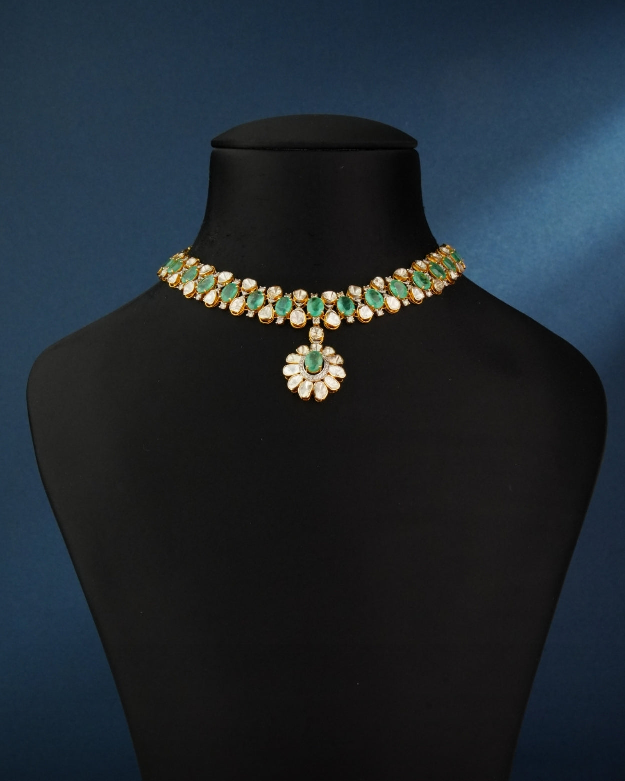 Maliha Polki And Diamond Necklace