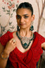 Azus Green Kundan Set