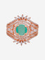 Women Rose Gold-Plated Cubic Zirconia Finger Ring