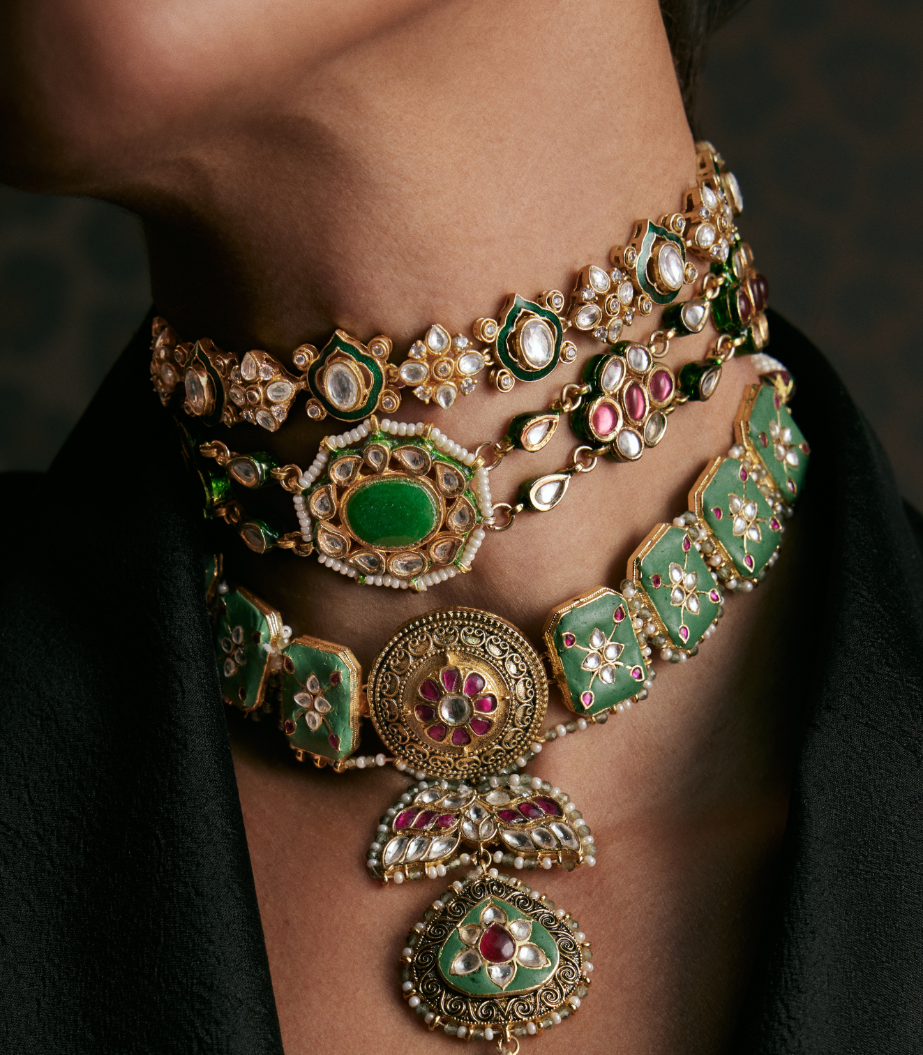 ANAMIKA GREEN POLKI CHOKER