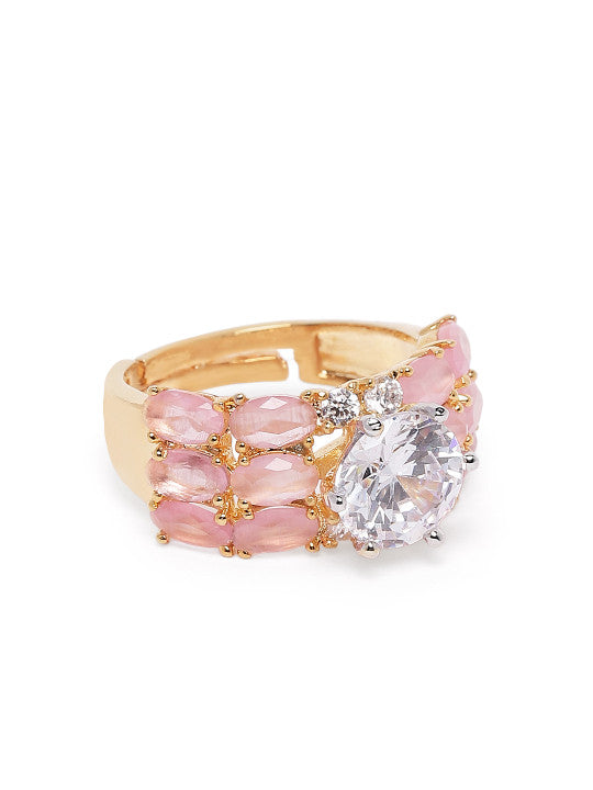 Gold-Plated Adjustable Finger Ring Secondary image
