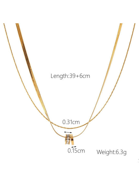 Gold-Plated Layered Necklace