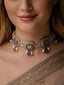 Artificial Stones And Beaded Choker Statement Necklace