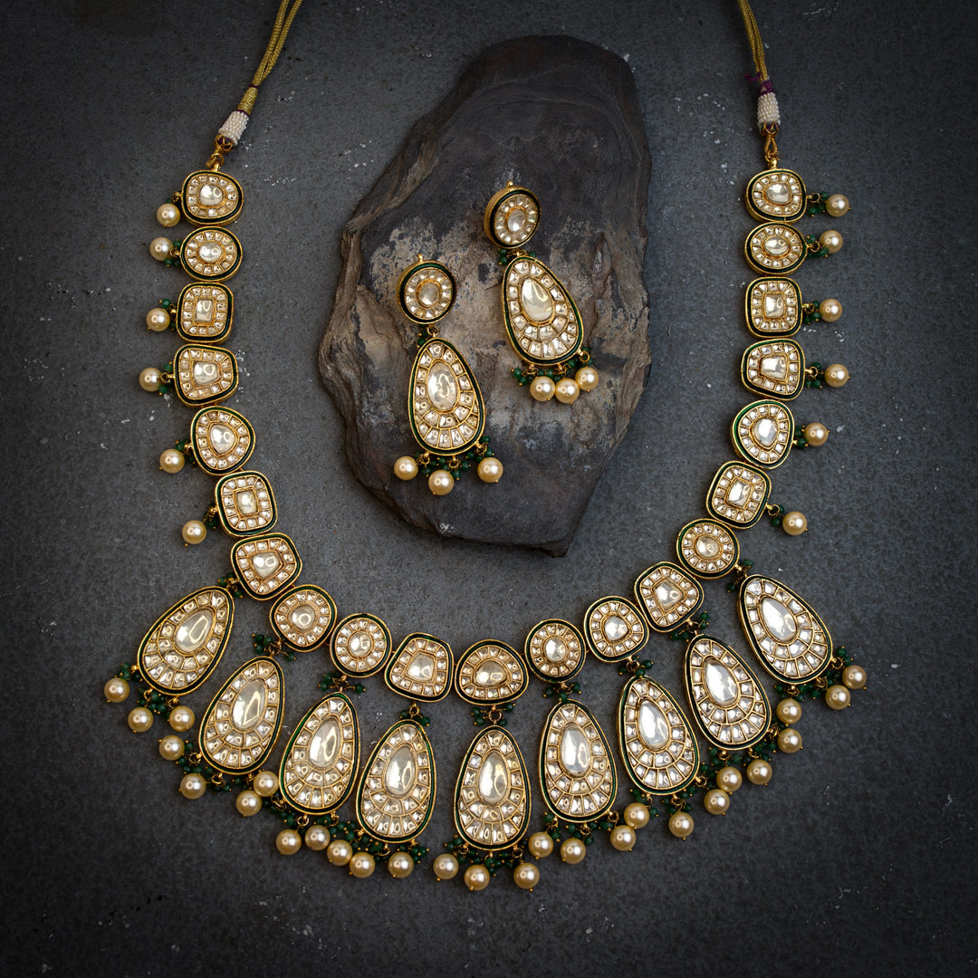Arshia Green Polki Necklace