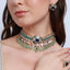 Mithra Choker And Vrinda Tops Polki And Diamond Set
