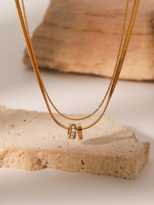 Gold-Plated Layered Necklace