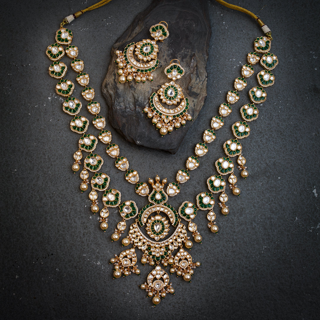 Gulrang Green Mastani Polki Necklace