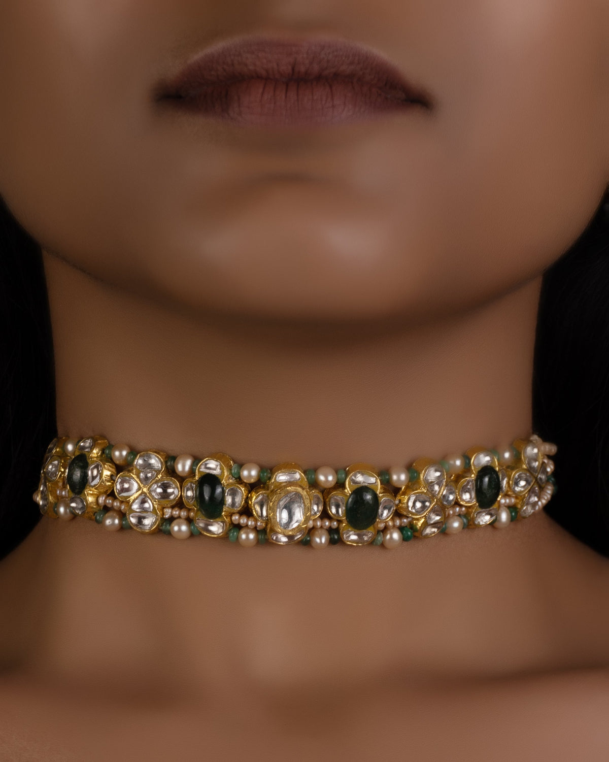 Sharara Choker And Rema Tops Polki Set