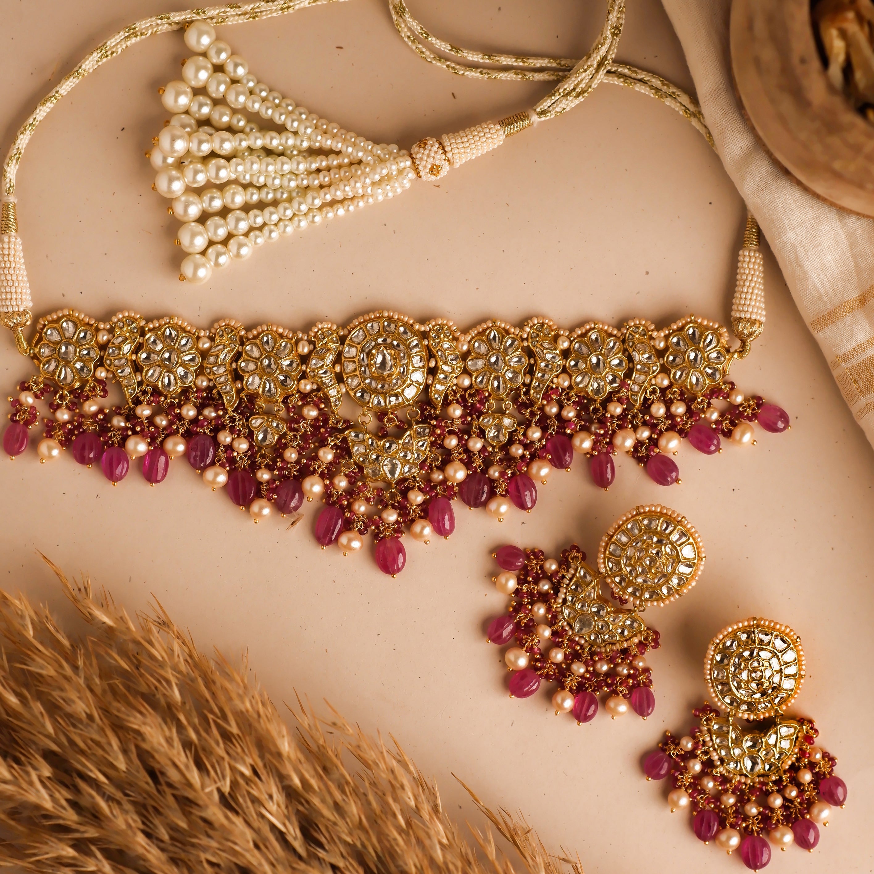 Anoop Choker and Shakti Earrings Polki Set