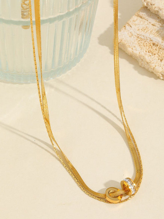 Gold-Plated Layered Necklace