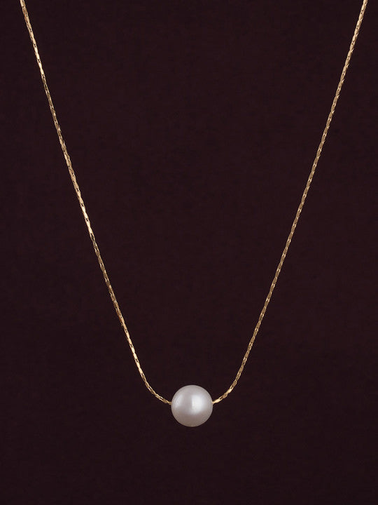 Gold-Plated Delicate Pearl Chain