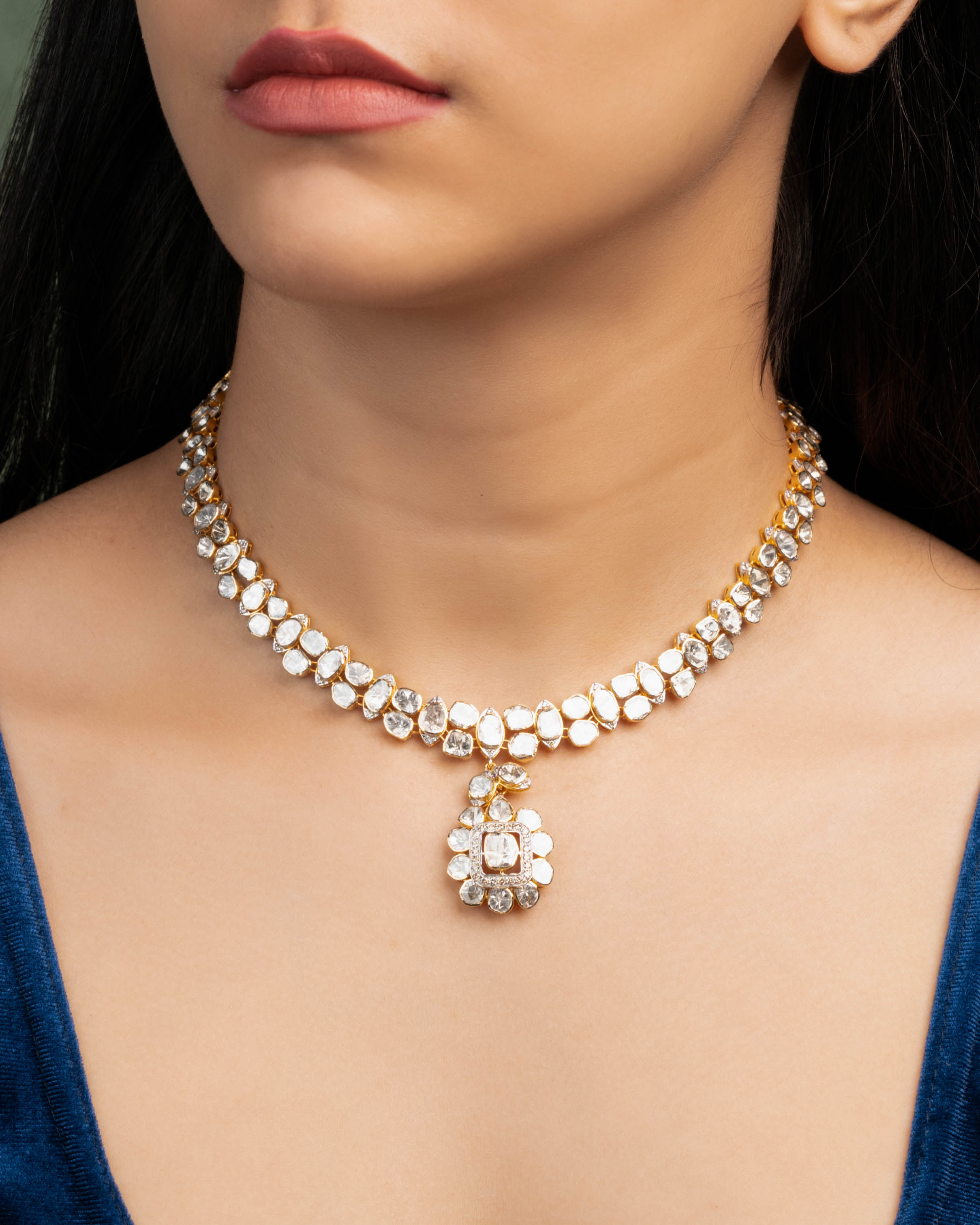 Taamana Polki And Diamond Necklace