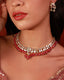 Lakshmi Choker And Chaitaly Long Earrings Polki And Diamond Set