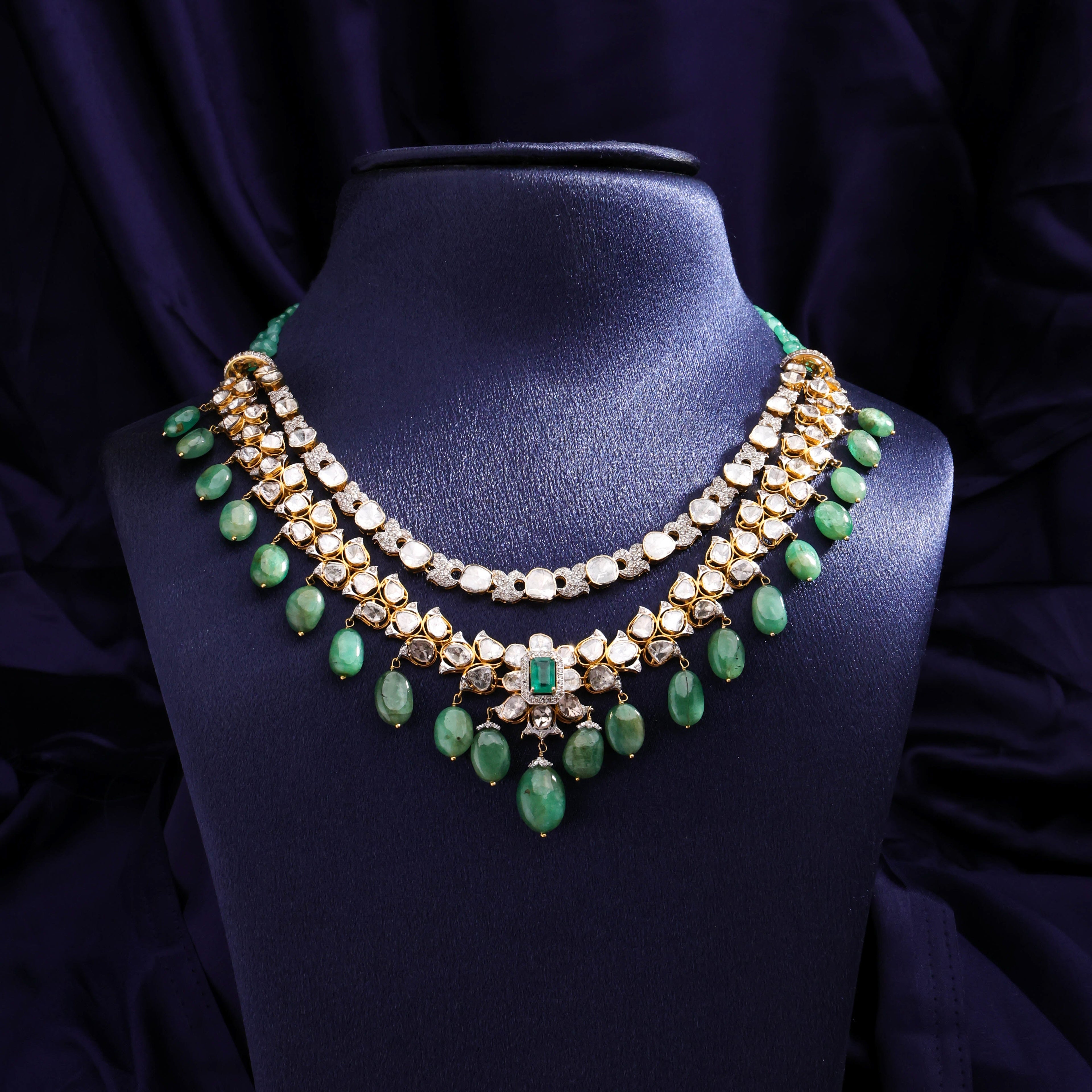 Molly Polki And Diamond Necklace