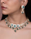 Taren Necklace And Harika Long Earrings Polki And Diamond Set