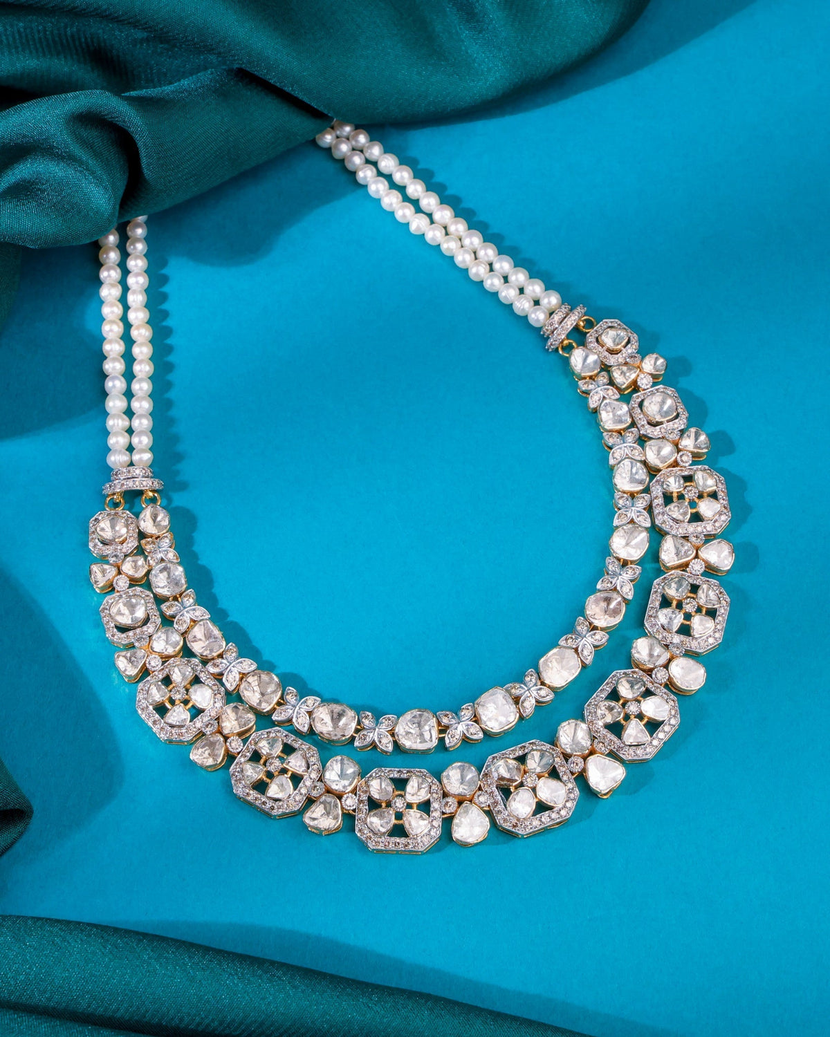 Ziraya Polki And Diamond Necklace