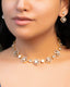 Ofeliya Choker And Maitreyi Long Earrings Polki And Diamond Set