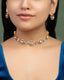 Arina Choker And Chaitali Long Earrings Polki And Diamond Set