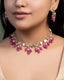Deepti Choker And Rateeka Long Earrings Polki And Diamond Set