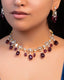 Shifa Choker And Disha Long Earrings Polki And Diamond Set