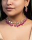 Mireya Choker And Sachi Long Earrings Polki And Diamond Set