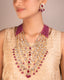Kajol Long Necklace And Kashvi Tops Polki Set